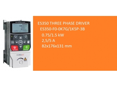 ES350 0.75/1.5 kW 2.5/5 A 3 PHASE DRIVER