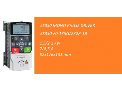 ES350 1.5/2.2 kW 7/8.5 A MONO PHASE DRIVER