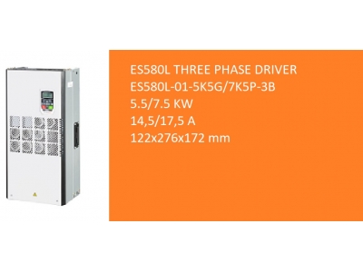 ES580L 5.5/7.5 kW 14.5/17.5 A 3 PHASE DRIVER